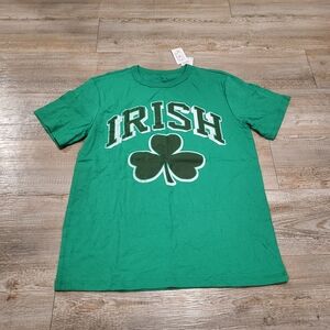 The Children's Place Irish Graphic Tee Shirt Green Boys Size Large St. Patrick